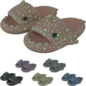 LELEBEAR Galaxy Shark Slides, Shark Slippers Thick Cloud Summer Beach Women Men Shoes