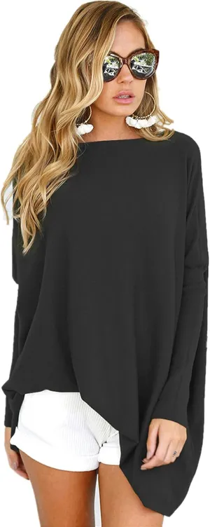 LETSRUNWILD Tunic Tops to Wear with Leggings Fall Dressy Long Sleeve Oversized Sweaters T Shirts for Women
