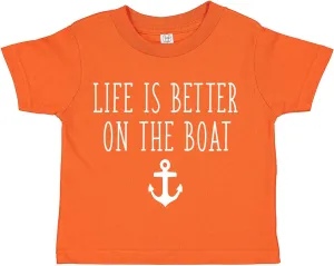 Life is Better On The Boat Infant Baby Tee Shirt Assorted Colors (6M 12M 18M 24M)
