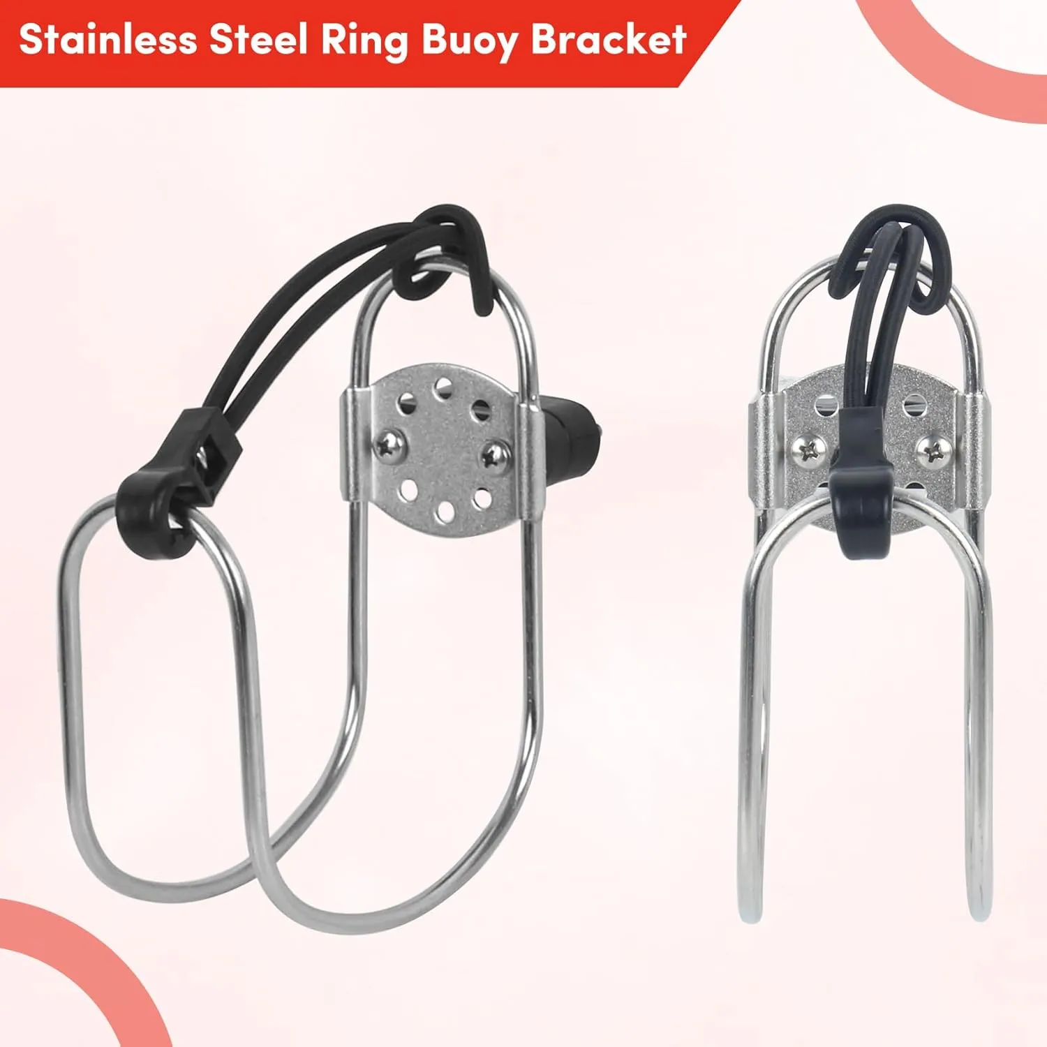 Life Ring for Boating Safety - 23" and 28" Boat Safety Throw Rings with Reflective Strip and Grab Lines (2 Color)