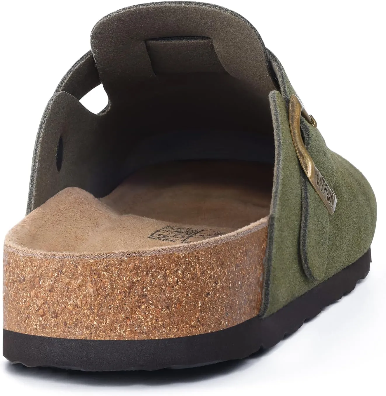Litfun Women's Genuine Suede Clogs Soft Footbed Leather Potato Shoes Comfort Slip On Clogs with Arch Support