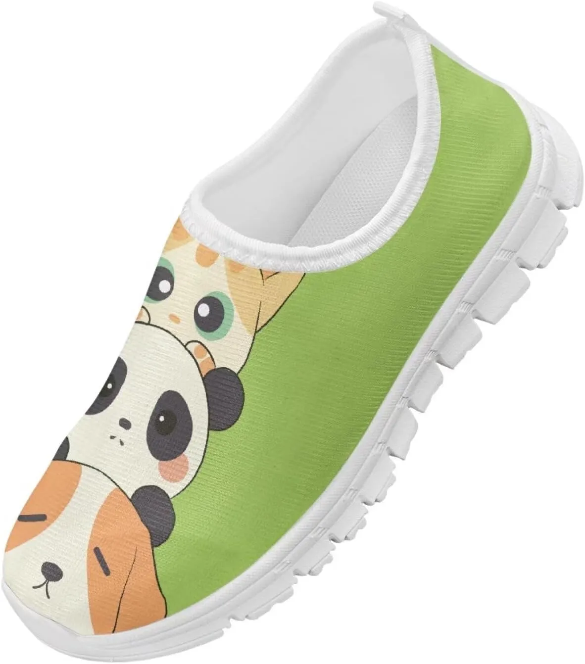 Little Kids Slip On Walking Shoes Breathable Athletic Fitness Shoe Light Elastic Sneakers for Indoor Outdoor Size 11-15 White Sole