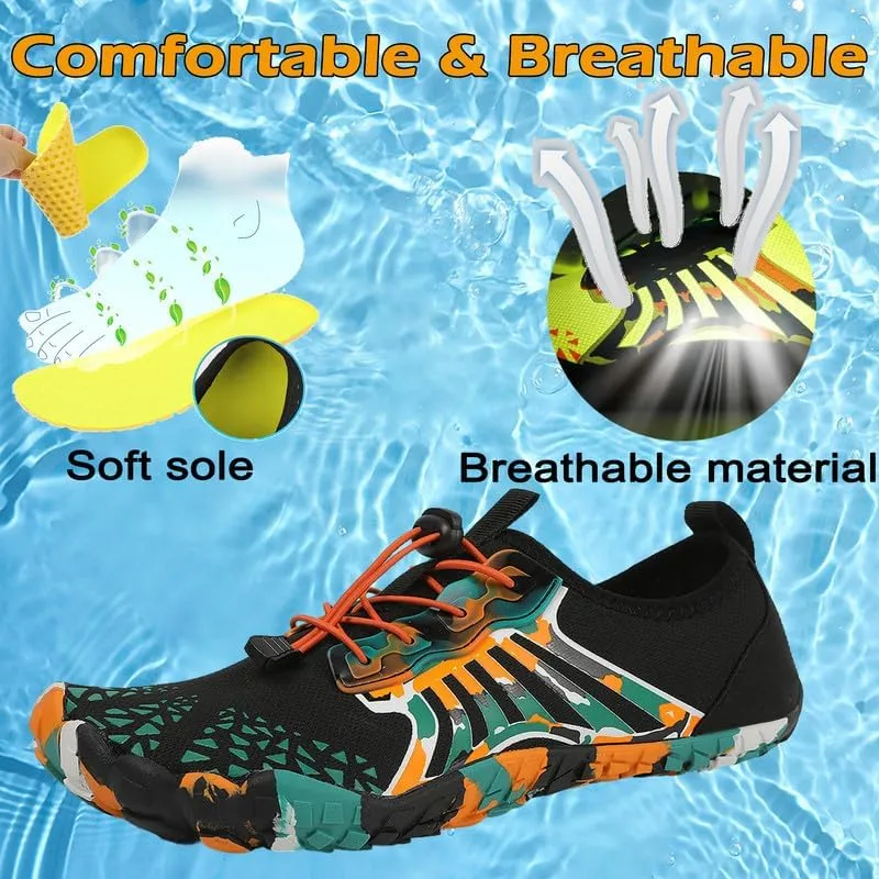 LIZRHA Water Shoes for Men and Women Quick Dry Aqua Swim Barefoot Shoes for Outdoor Fishing Beach Pool Boat Surfing Walking Water Park and Yoqa Activities