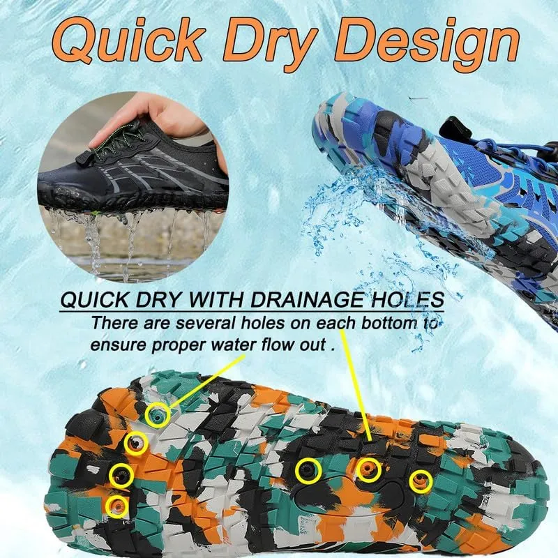 LIZRHA Water Shoes for Men and Women Quick Dry Aqua Swim Barefoot Shoes for Outdoor Fishing Beach Pool Boat Surfing Walking Water Park and Yoqa Activities