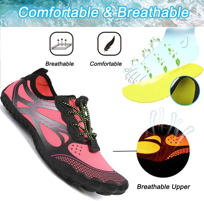 LIZRHA Water Shoes for Men and Women Quick Dry Aqua Swim Barefoot Shoes for Outdoor Fishing Beach Pool Boat Surfing Walking Water Park and Yoqa Activities