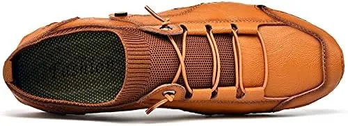 Loafers for Men Shoes Leather Casual Dress Handmade Men's Driving Comfort Fashion Boat Shoe Male