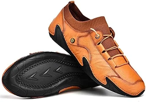 Loafers for Men Shoes Leather Casual Dress Handmade Men's Driving Comfort Fashion Boat Shoe Male