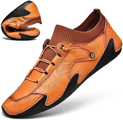 Loafers for Men Shoes Leather Casual Dress Handmade Men's Driving Comfort Fashion Boat Shoe Male