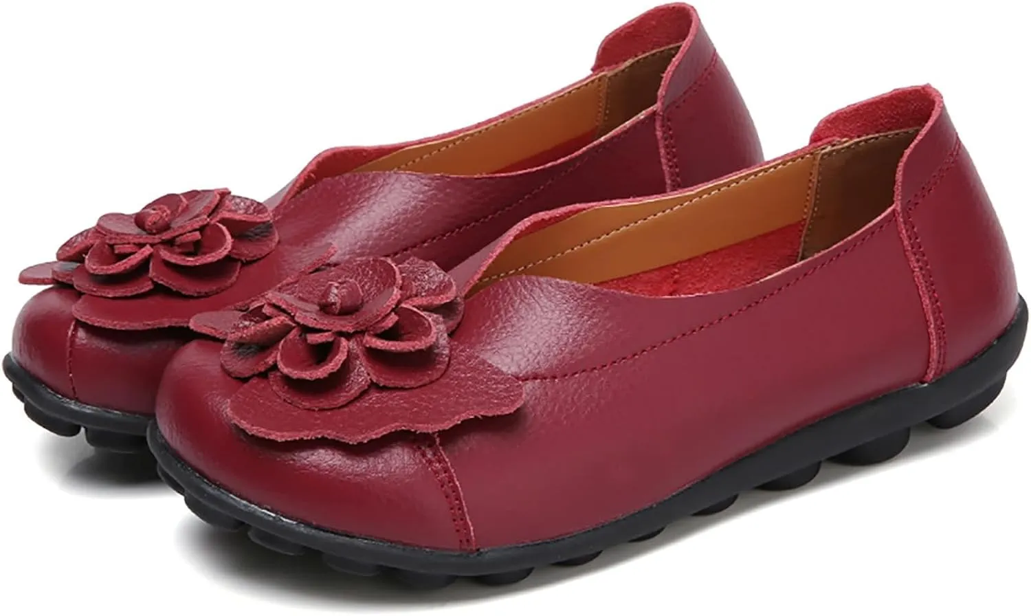 Loafers for Women Comfort Flowers Slip on Soft Sole Flat Lightweight Closed Toe Moccasins Driving Flats Casual Work Office Shoes
