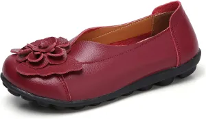 Loafers for Women Comfort Flowers Slip on Soft Sole Flat Lightweight Closed Toe Moccasins Driving Flats Casual Work Office Shoes