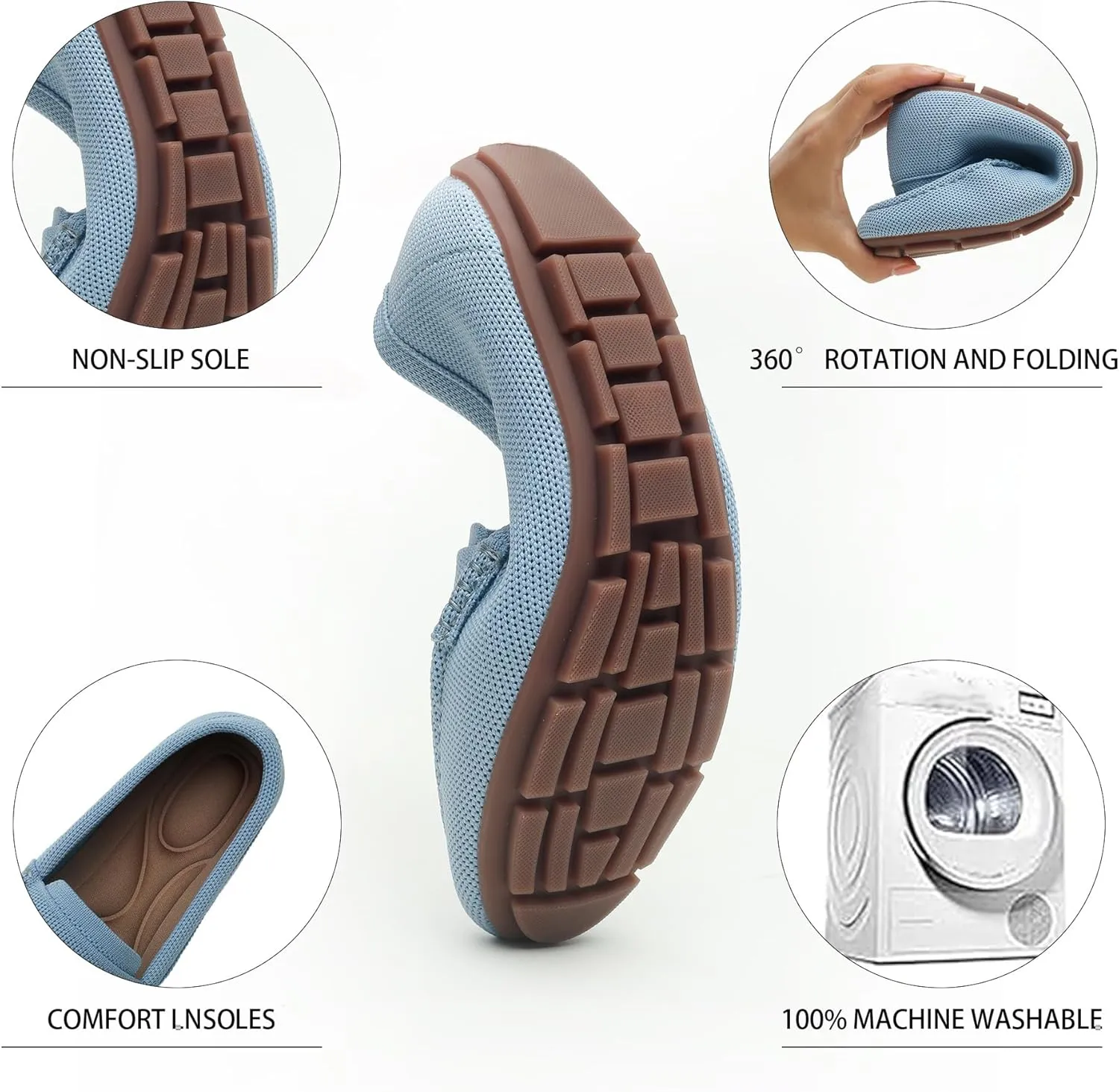 Loafers for Women Comfortable Breathable ShoeCasual Slip On Womens Driving Flats Shoes