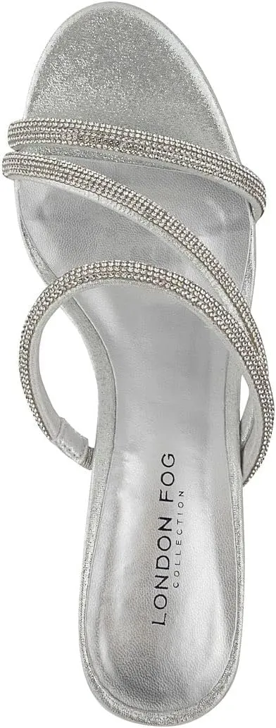 LONDON FOG Womens Drake High Platform Dress Sandal Womens Wedding Sandals