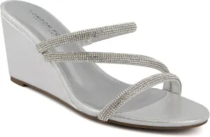 LONDON FOG Womens Drake High Platform Dress Sandal Womens Wedding Sandals