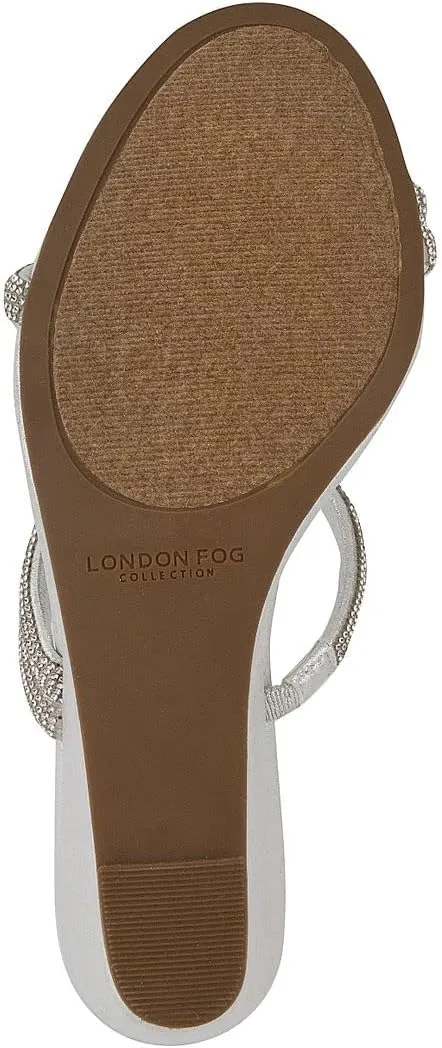 LONDON FOG Womens Drake High Platform Dress Sandal Womens Wedding Sandals