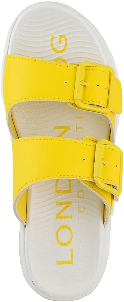 LONDON FOG Womens Neeta Comfort Platform Sandal Womens Sandal Slip On Sandal With Buckles