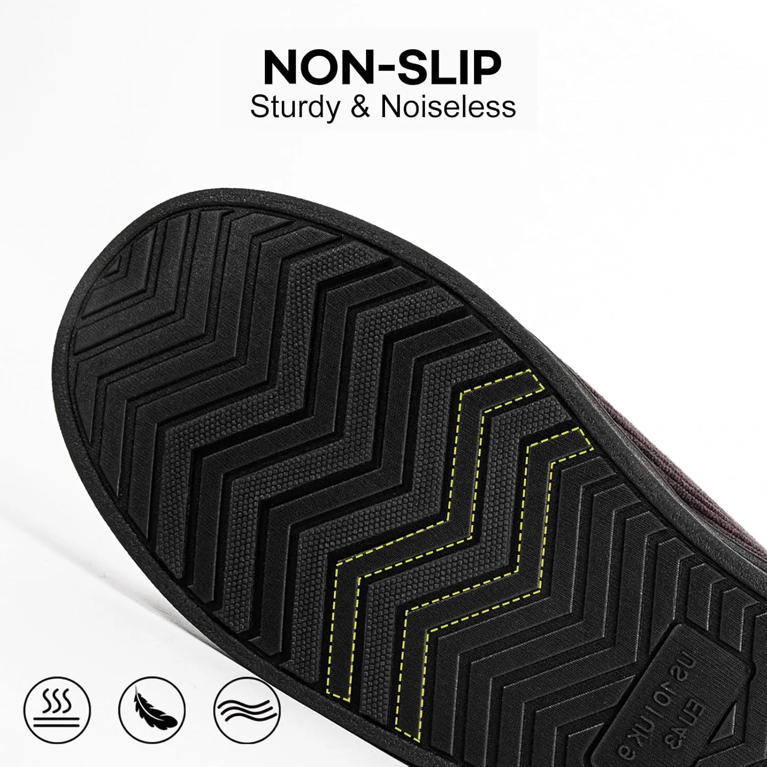 LongBay Men's Memory Foam Diabetic Slippers Comfy Warm Plush Fleece Arthritis Edema Swollen House Shoes