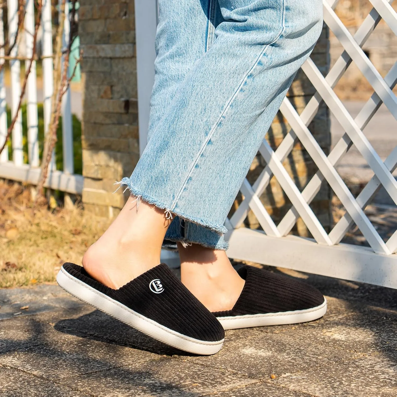 LongBay Women's Slippers Soft Comfy Memory Foam Slip-On Indoor House Shoes with Non-Slip Sole