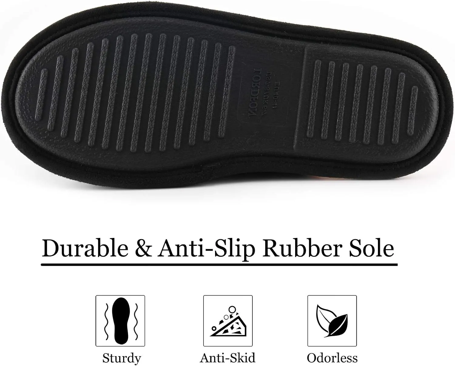 LORDFON Mens-Memory-Foam-Slip-On-House-Slippers Closed Toe Scuff Indoor Home Slipper for Men Comfy Cozy Soft Non-Slip Bedroom Slippers Houseshoes