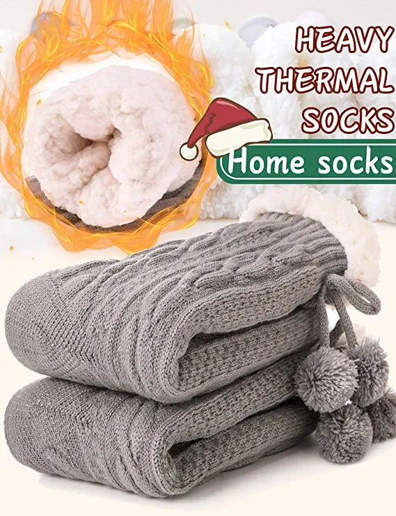 Loritta Slipper Fuzzy Socks for Women Fluffy Cozy Cabin Winter Warm Soft Fleece Comfy Thick Socks with Grips