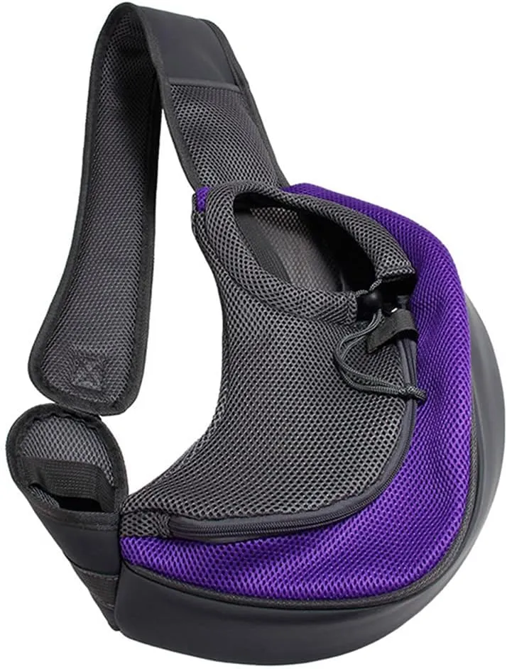 Love Dream Pet Dog Sling Carrier, Breathable Mesh Portable Travel Safe Pet Sling Shoulder Bag Carrier with Adjustable Non-Slip Shoulder Strap for Small Dogs Cats Puppy