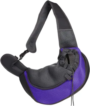 Love Dream Pet Dog Sling Carrier, Breathable Mesh Portable Travel Safe Pet Sling Shoulder Bag Carrier with Adjustable Non-Slip Shoulder Strap for Small Dogs Cats Puppy