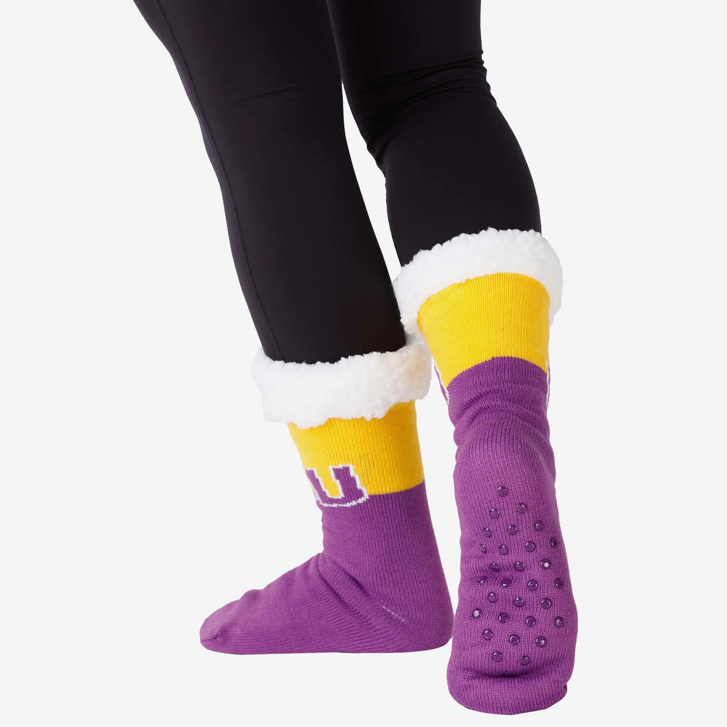 LSU Tigers Womens Fan Footy 3 Pack Slipper Socks