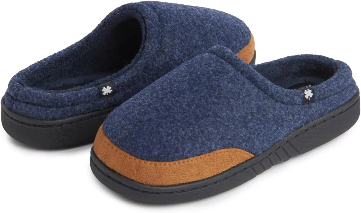 Lucky Brand Boy's Fleece Clog Micro Suede Tab Slippers – Comfortable and Cozy Footwear for Boys