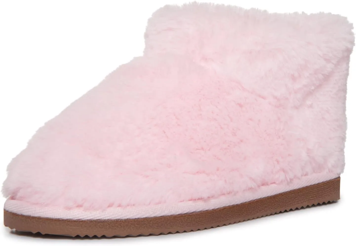 Lucky Brand Girls Plush Bootie Slippers, Fuzzy Rubber Sole Bedroom Slipper Booties, Little Kids Cozy Fluffy House Shoes Boots