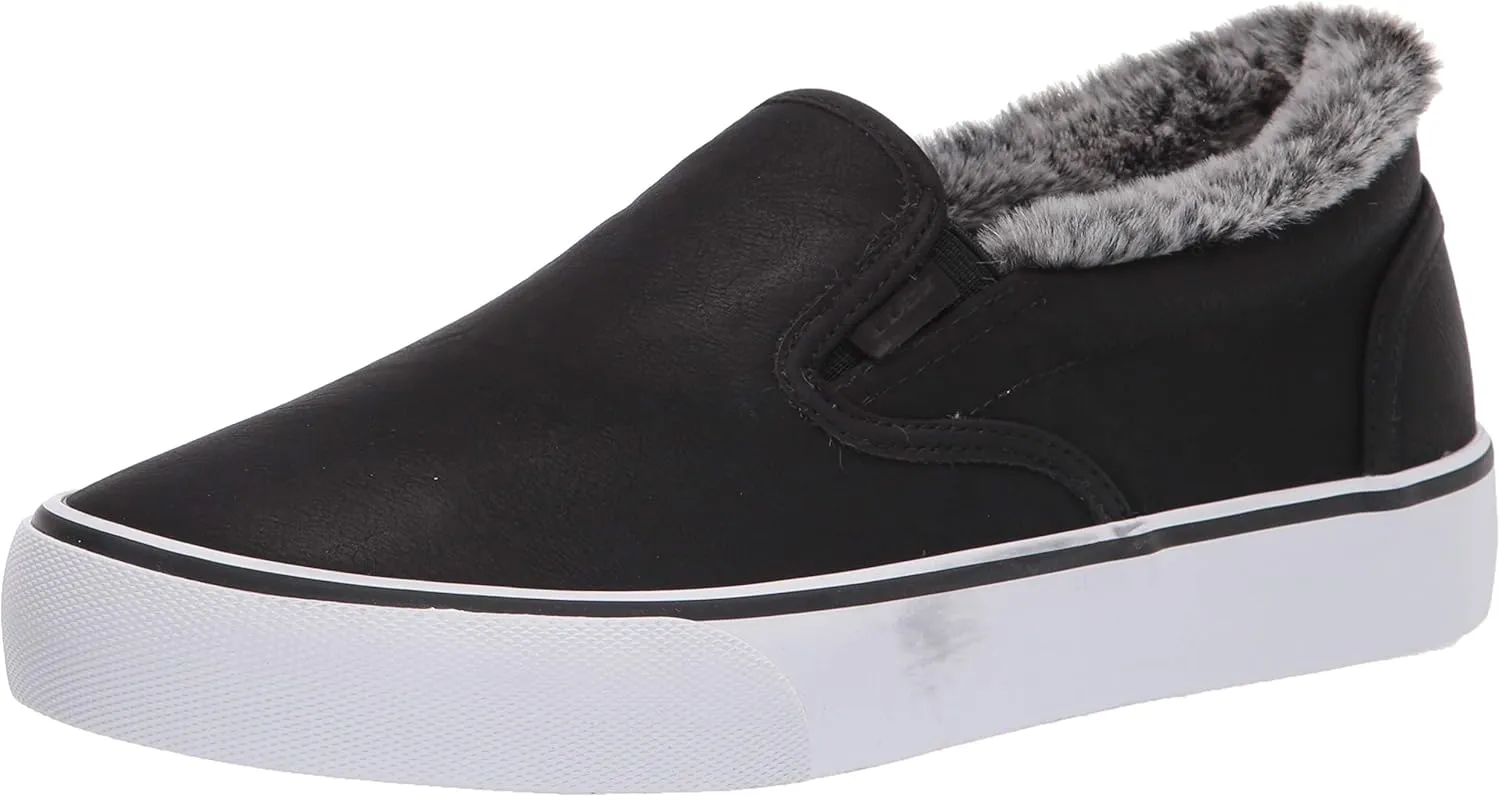 Lugz Women's Clipper LX Faux Fur Classic Slip-on Sneaker