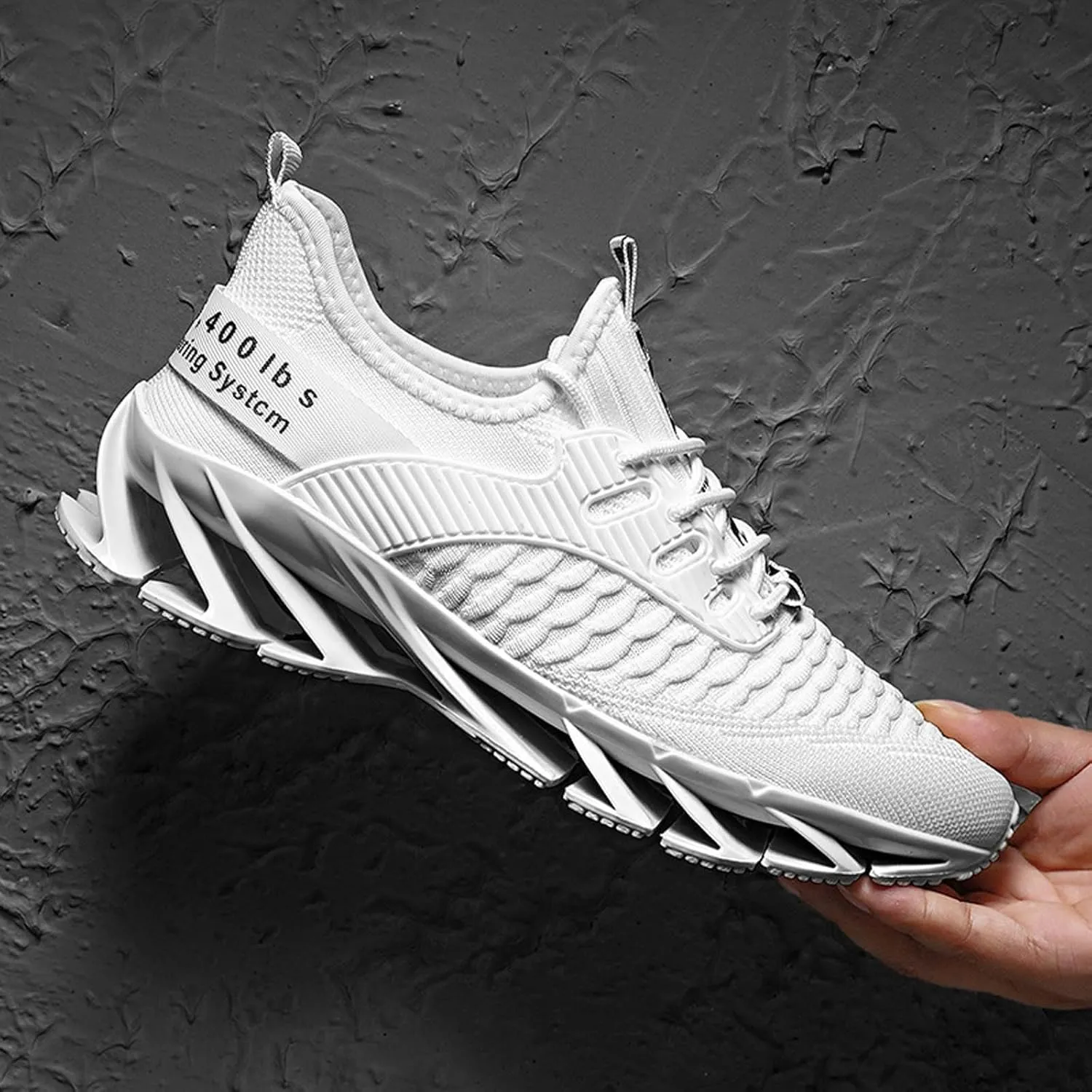 Luniva Shoes, Height Boosting Shoes for Men, Athletic Lightweight Breathable Running Walking Shoes Comfort Non Slip Breathable Knit Slip On Sneakers