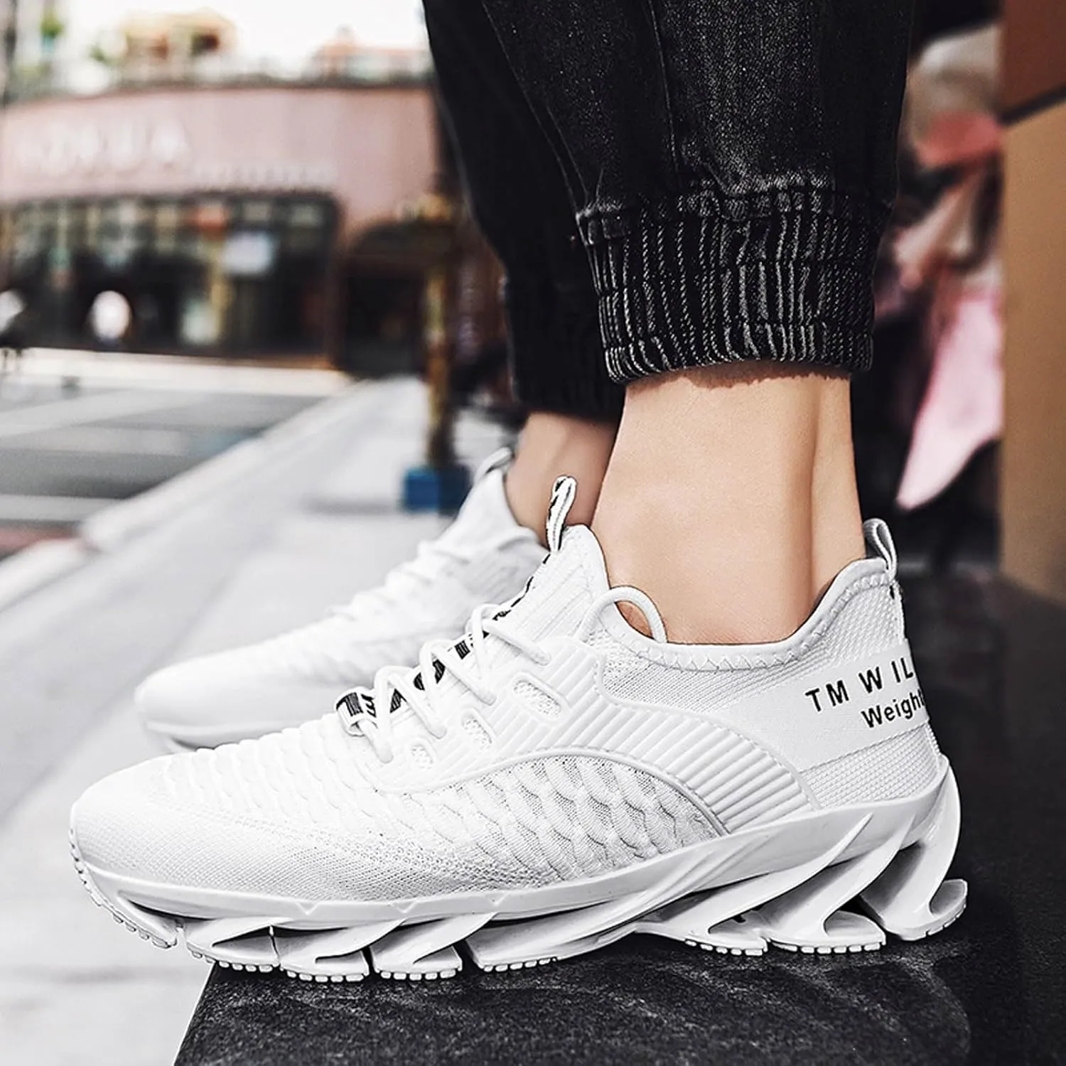 Luniva Shoes, Height Boosting Shoes for Men, Athletic Lightweight Breathable Running Walking Shoes Comfort Non Slip Breathable Knit Slip On Sneakers
