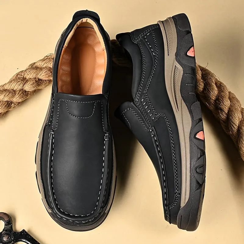 LZDZN Loafers for Men Shoes Leather Casual Shoe Mens Driving Men's Black Yellow Brown Big Size Male Boat Dress
