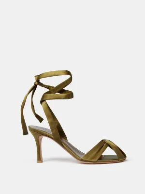 Man Ray Sandal  / Green Satin