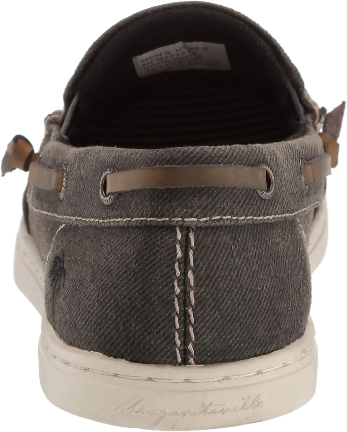 Margaritaville Men's Dock Slip on Boat Shoes - Leather Lace, Lightweight Slip on Shoes
