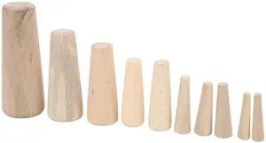 Marine Boat Wooden Conical Bungs Plugs Set, 10PCS Marine Tapered Thru Hull Emergency Soft Wood Plugs Drain Plug Boat/Yacht Parts and Accessories