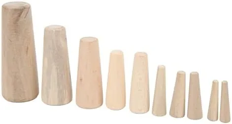 Marine Boat Wooden Conical Bungs Plugs Set, 10PCS Marine Tapered Thru Hull Emergency Soft Wood Plugs Drain Plug Boat/Yacht Parts and Accessories