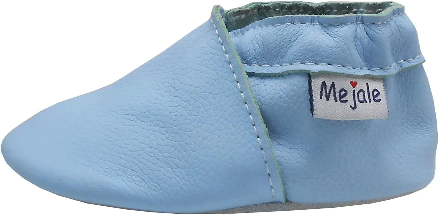 Mejale Baby Boy Girl Shoes Soft Soled Leather Moccasins Anti-Skid Infant Toddler Prewalker