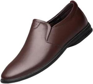 Men Cowhide Leather Driving Boat Shoes Soft Sole Breathable Comfortable Leisure Casual Flats