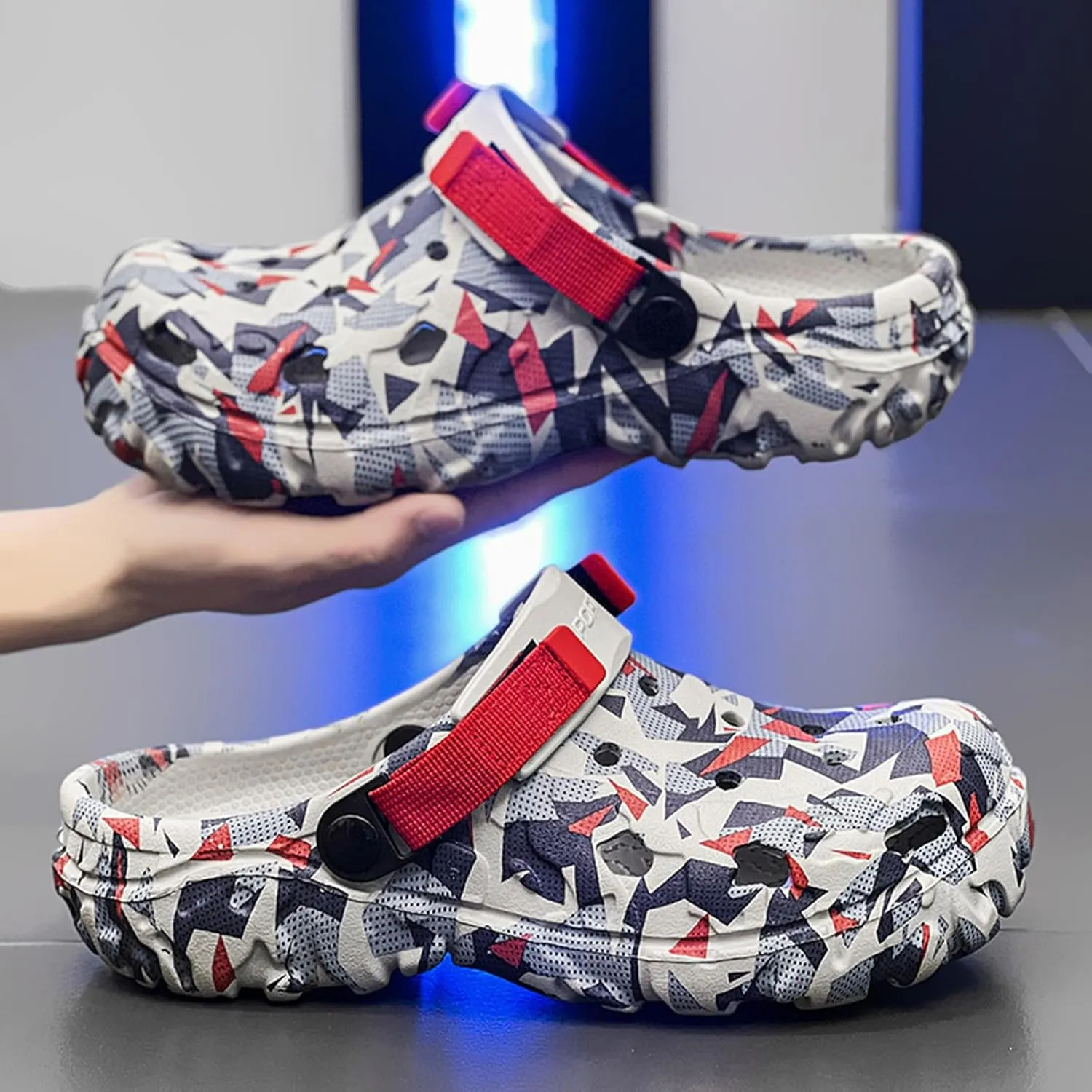 Men Slip On Garden Clogs Shoes: Summer Beach Sandals - Non Slip Outdoor Classic Slippers