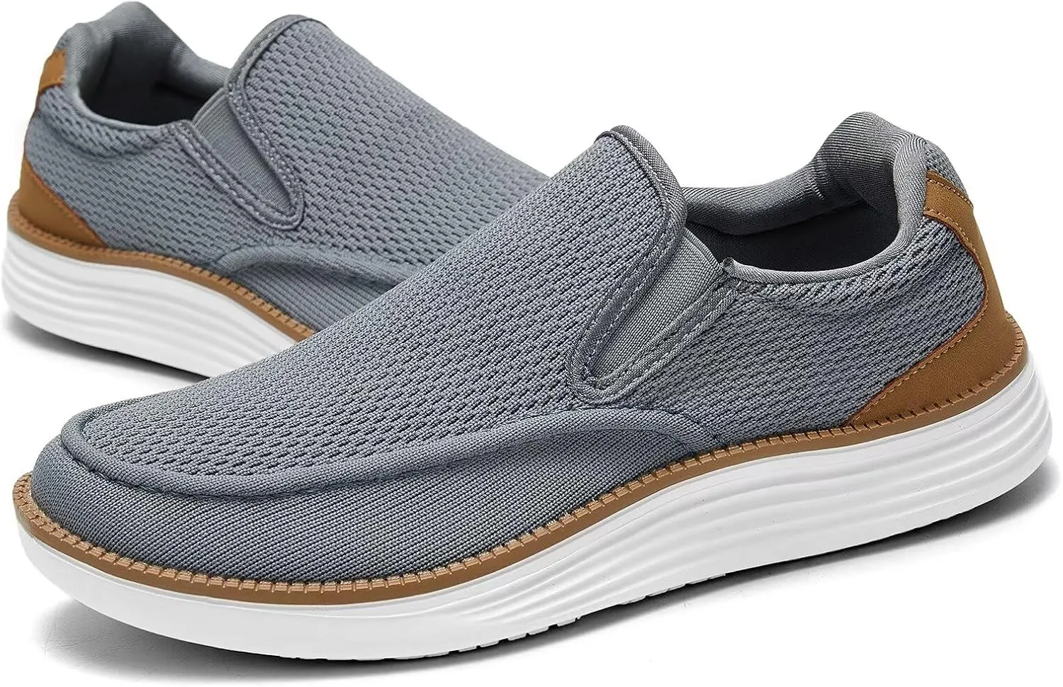 Mens Boat Shoes Casual Loafers Slip On Walking Dress Sneakers Mesh Business Oxfords Work Lightweight Soft Sole