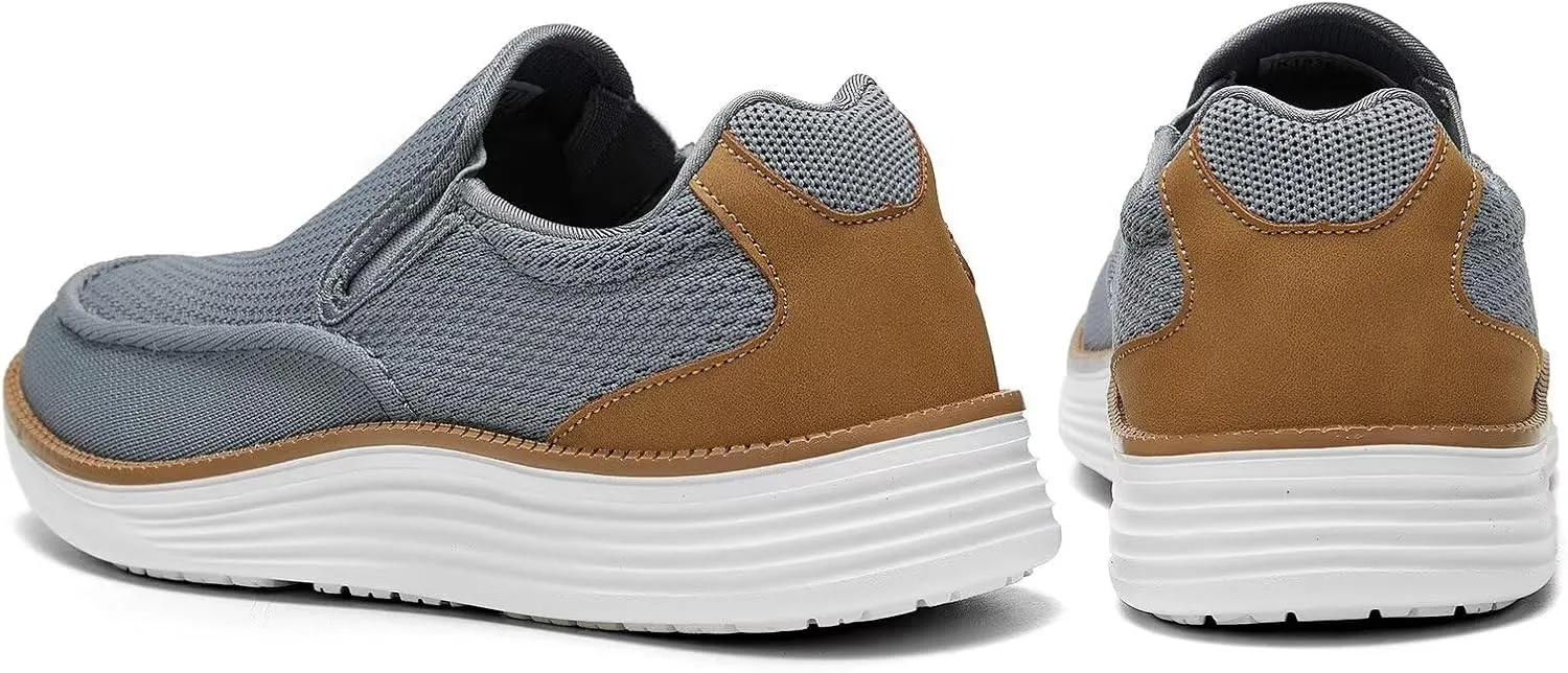 Mens Boat Shoes Casual Loafers Slip On Walking Dress Sneakers Mesh Business Oxfords Work Lightweight Soft Sole