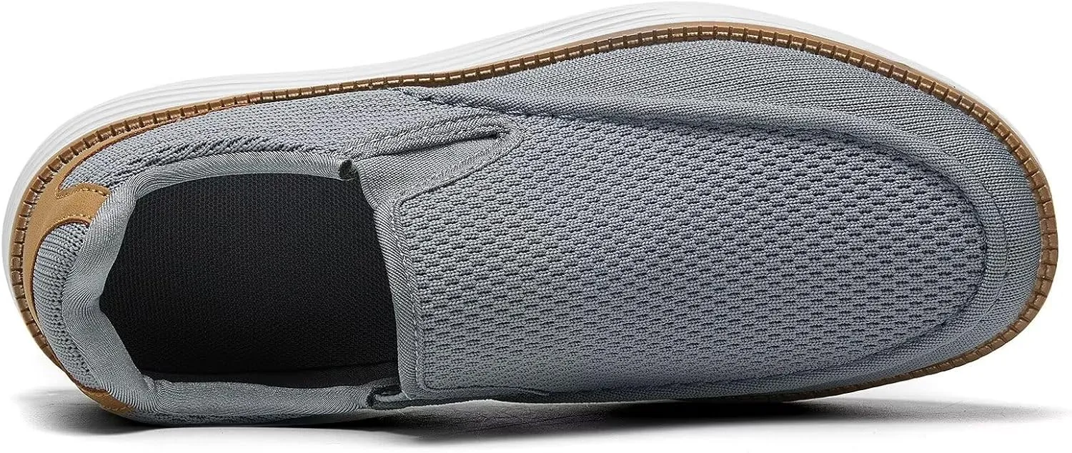 Mens Boat Shoes Casual Loafers Slip On Walking Dress Sneakers Mesh Business Oxfords Work Lightweight Soft Sole