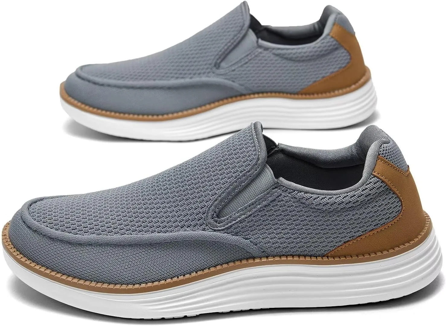 Mens Boat Shoes Casual Loafers Slip On Walking Dress Sneakers Mesh Business Oxfords Work Lightweight Soft Sole