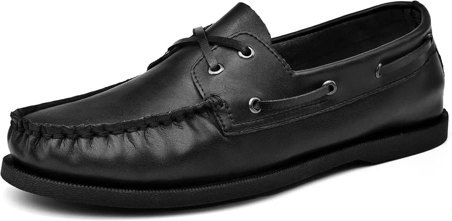 Mens Boat Shoes Leather Casual Dress Shoes Classic Loafers