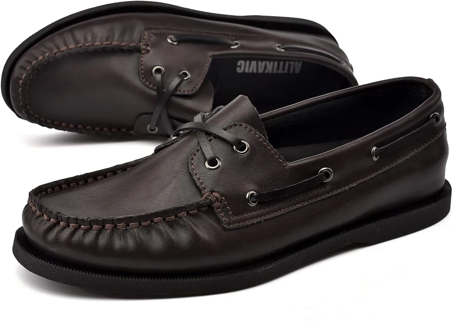 Mens Boat Shoes Leather Casual Dress Shoes Classic Loafers