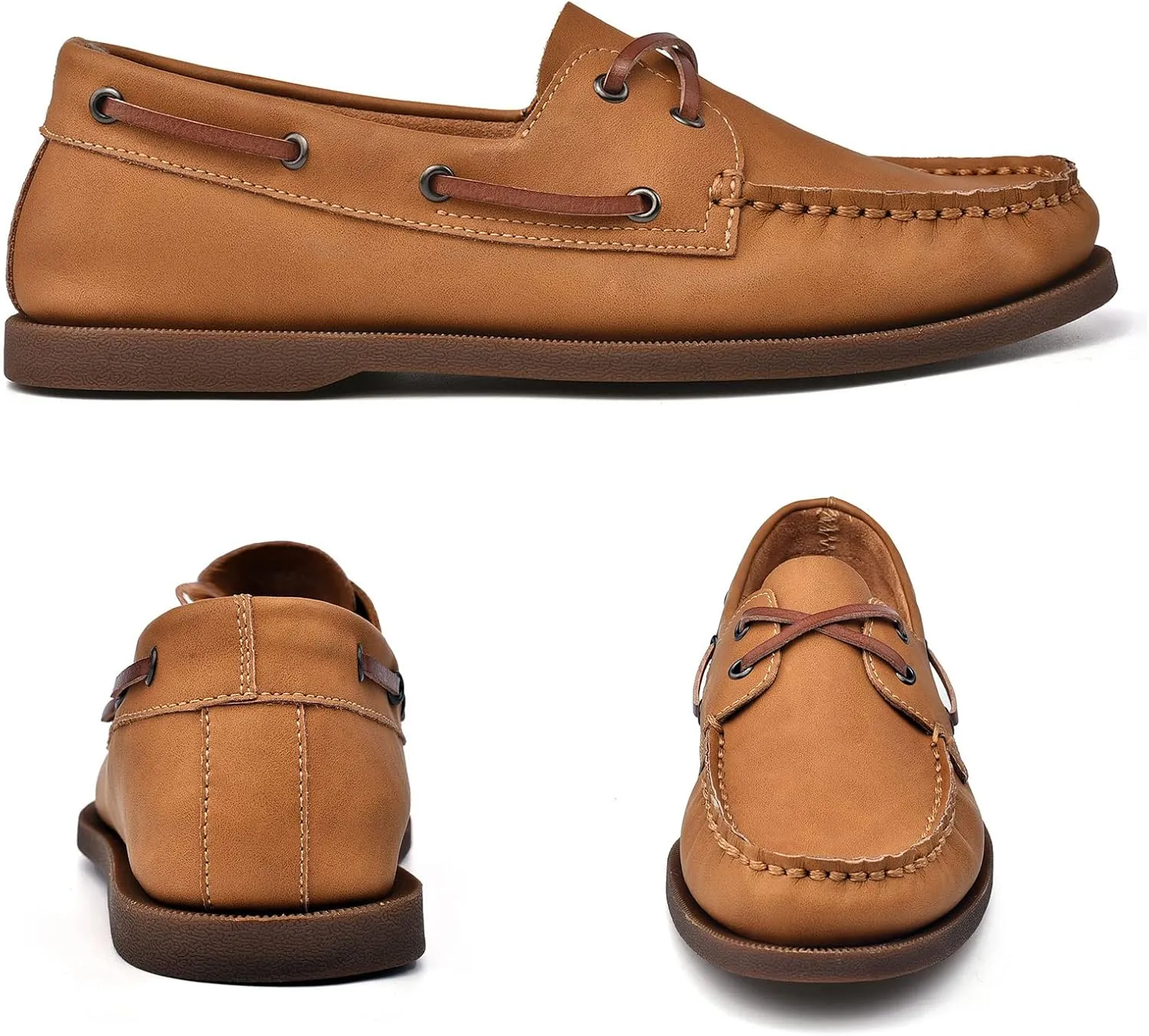 Mens Boat Shoes Leather Casual Dress Shoes Classic Loafers
