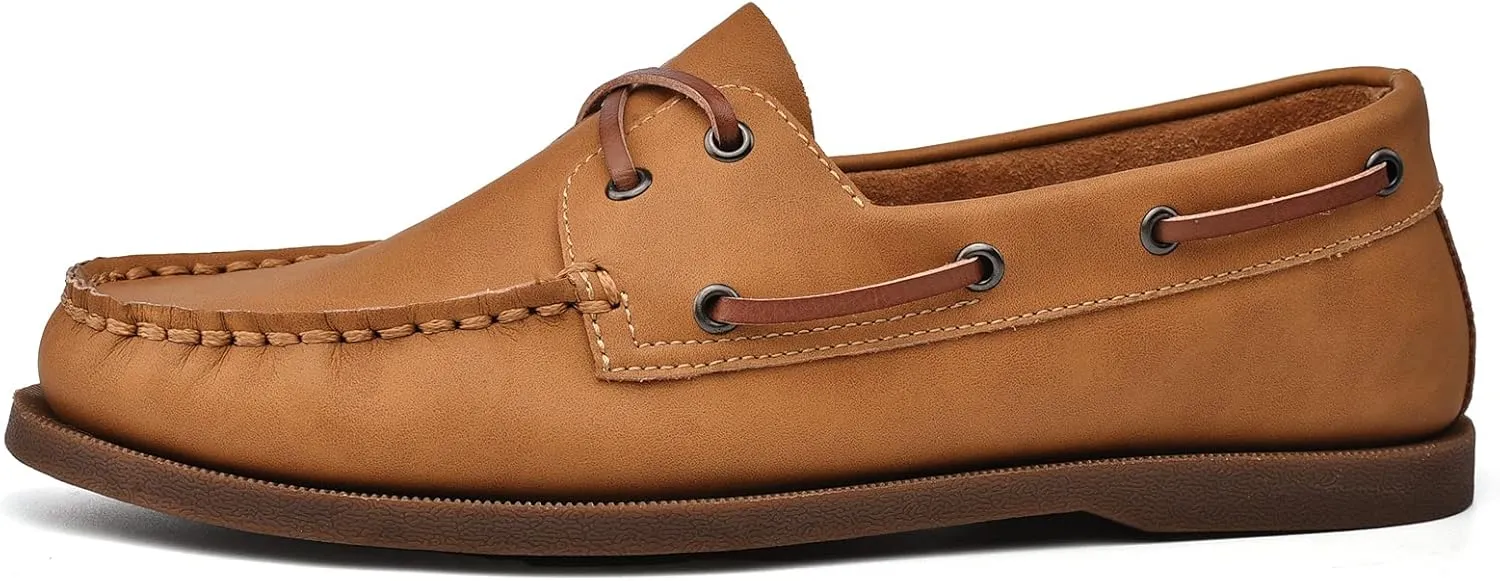 Mens Boat Shoes Leather Casual Dress Shoes Classic Loafers