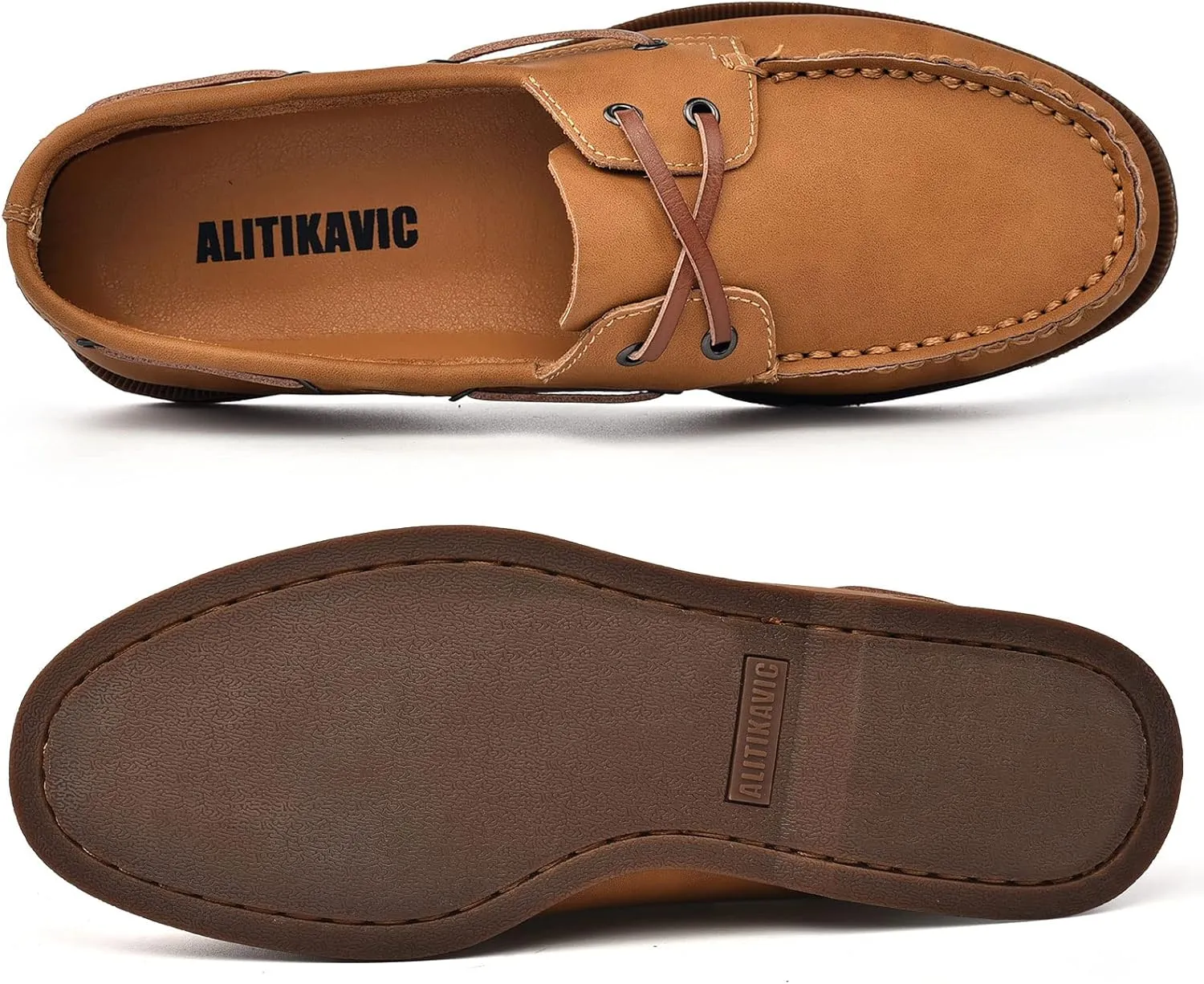 Mens Boat Shoes Leather Casual Dress Shoes Classic Loafers
