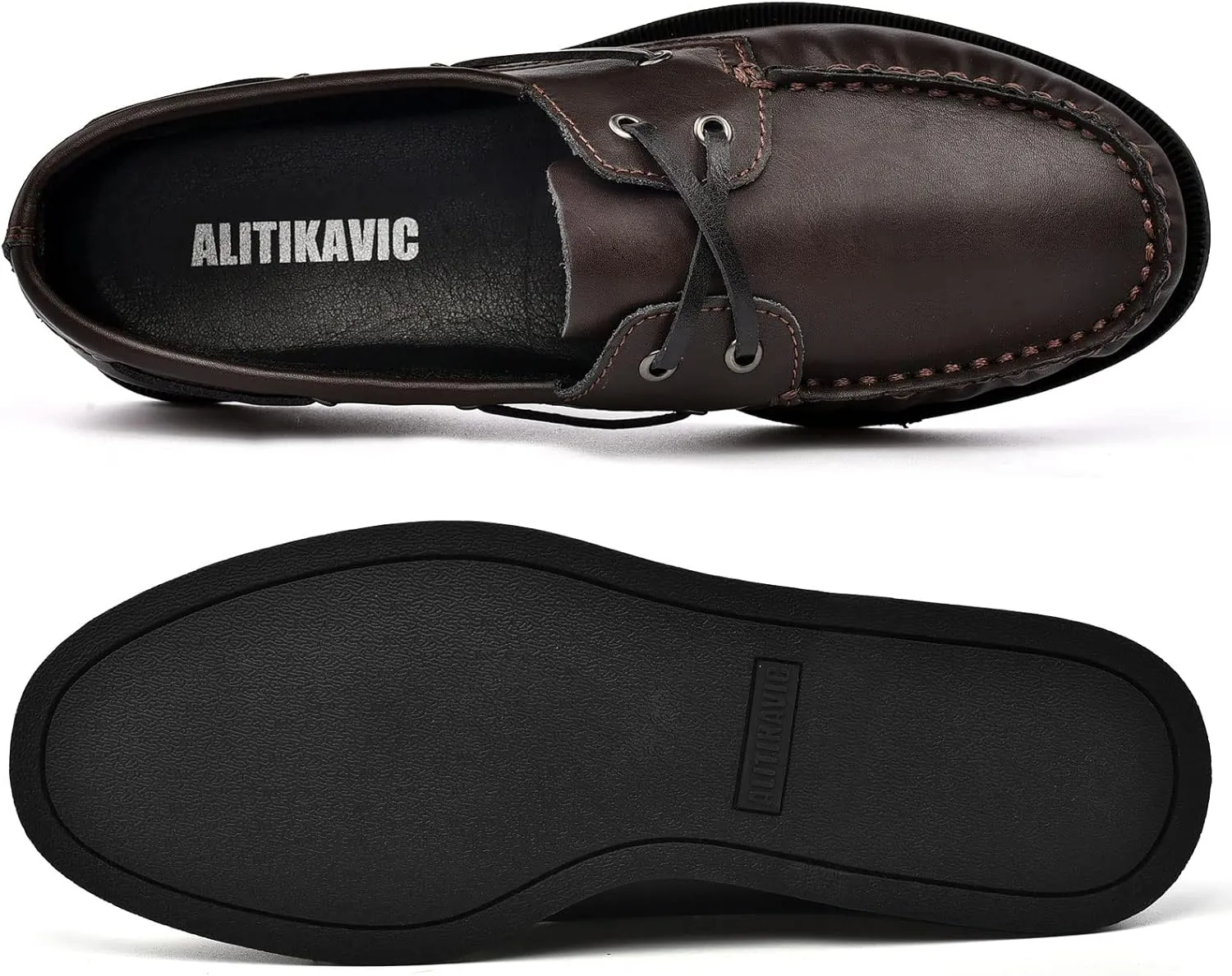 Mens Boat Shoes Leather Casual Dress Shoes Classic Loafers
