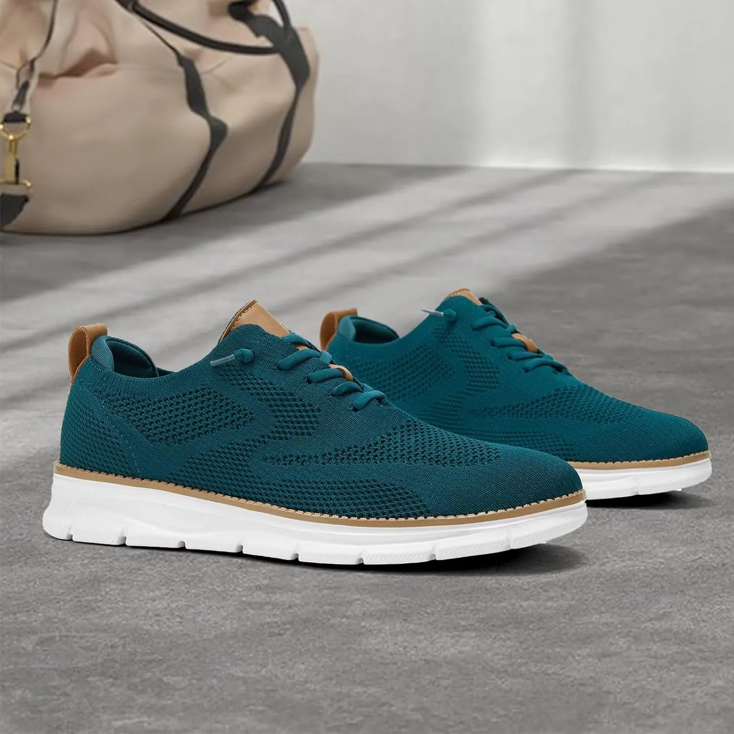Mens Casual Dress Oxfords Shoes Fashion Mesh Business Walking Work Slip on Sneakers Comfortable Lightweight Soft Sole